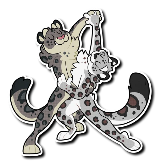 Snow Leopard (round 2!) sticker 💃