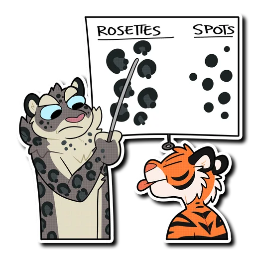 Snow Leopard (round 2!) sticker 😠