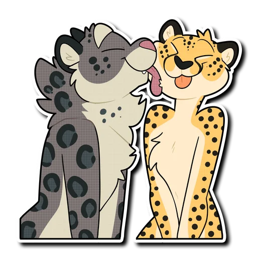 Snow Leopard (round 2!) sticker 👅