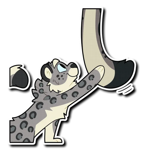 Telegram Sticker «Snow Leopard (round 2!)» 😁
