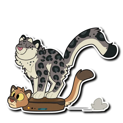 Telegram Sticker «Snow Leopard (round 2!)» 😌