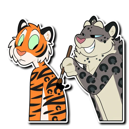 Telegram Sticker «Snow Leopard (round 2!)» 🎨