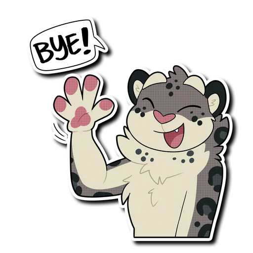 Snow Leopard (round 2!) sticker 👋