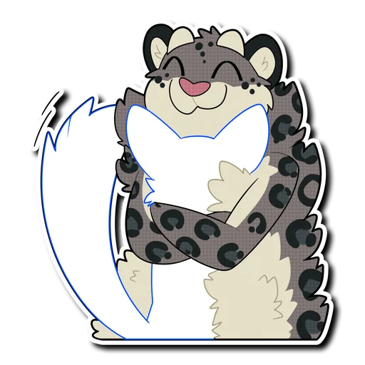 Telegram Sticker «Snow Leopard (round 2!)» 🤗