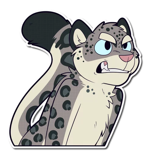 Snow Leopard emoji 😤
