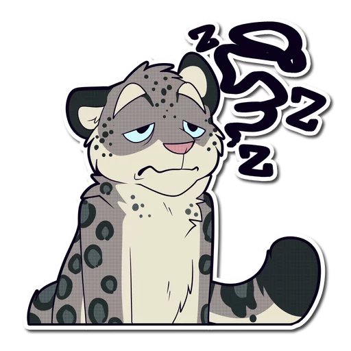 Snow Leopard sticker 💤