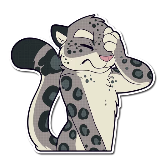 Snow Leopard emoji 😖