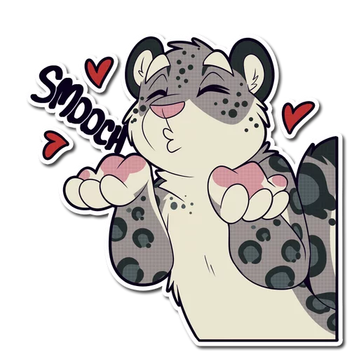 Snow Leopard emoji 😚