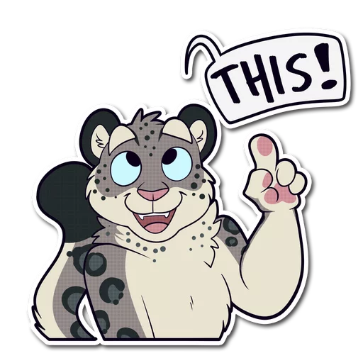 Snow Leopard sticker 👆