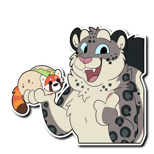 Snow Leopard sticker 🌮