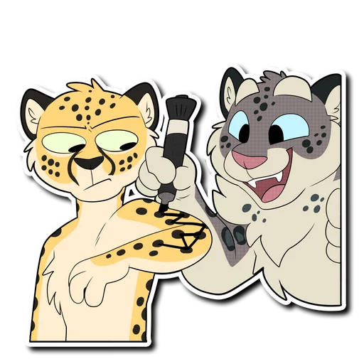 Snow Leopard emoji 📉