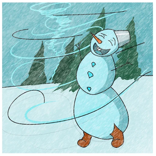 Telegram Sticker «Snowman» 😁
