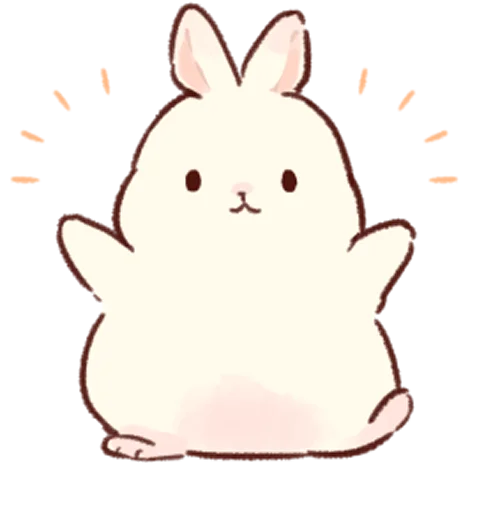 Soft and cute rabbits  stiker 🙂