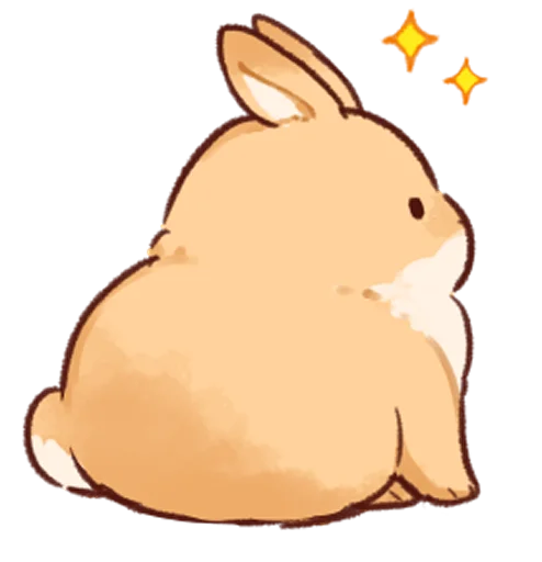 Стікер Telegram «Soft and cute rabbits » 😌