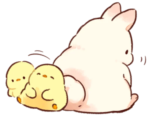 Telegram stiker «Soft and cute rabbits » 😄