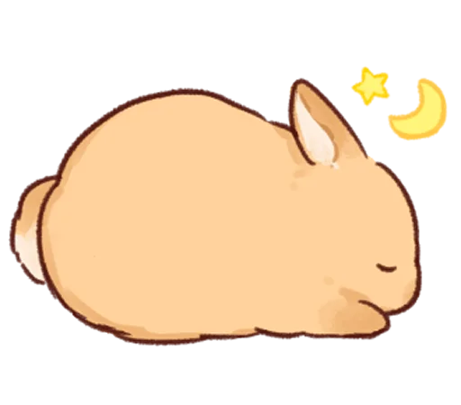 Soft and cute rabbits  sticker 😴