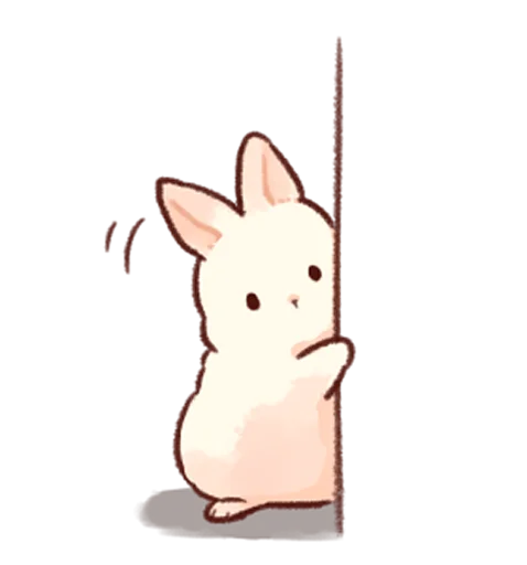 Емодзі Soft and cute rabbits  😶