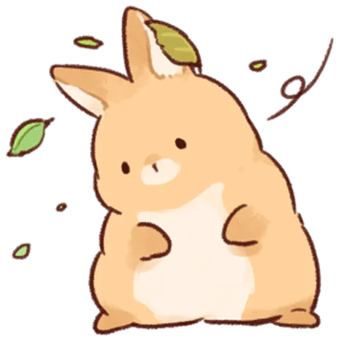 Soft and cute rabbits  sticker 🍃