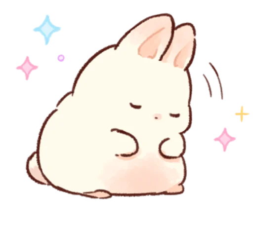 Soft and cute rabbits  sticker 😌