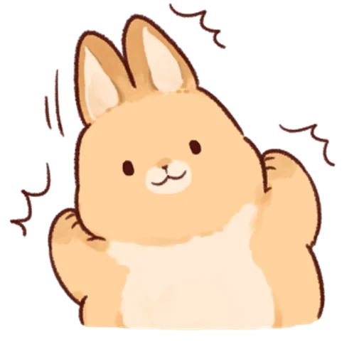 Soft and cute rabbits  sticker 💪
