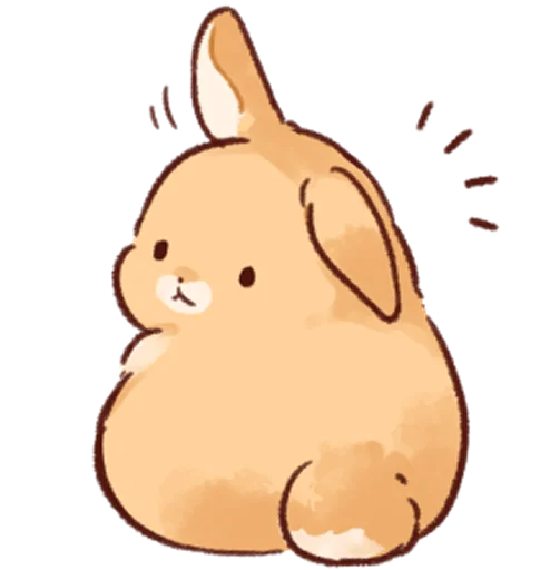 Емодзі Soft and cute rabbits  😯