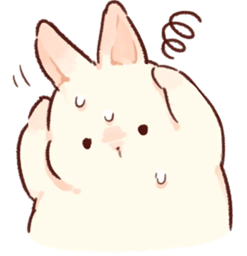 Telegram stiker «Soft and cute rabbits » 😣