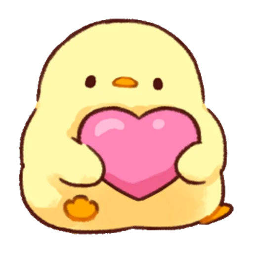 Эмодзи Soft and Cute Chicks Love ❤️