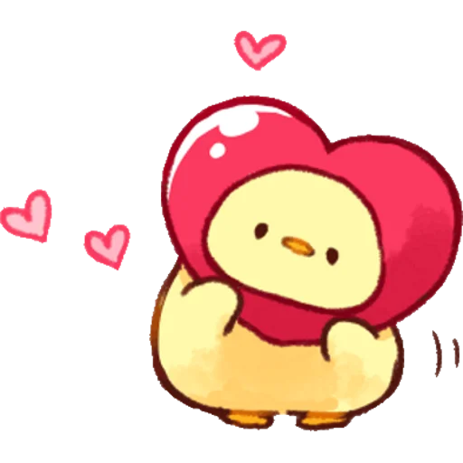 Telegram Sticker «Soft and Cute Chicks Love» 💝