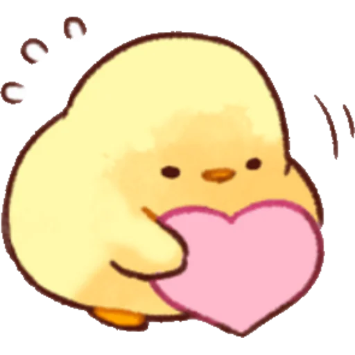 Стікер Telegram «Soft and Cute Chicks Love» 😓