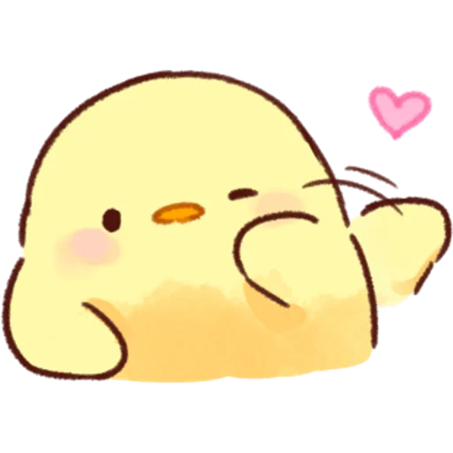 Эмодзи Soft and Cute Chicks Love 😘
