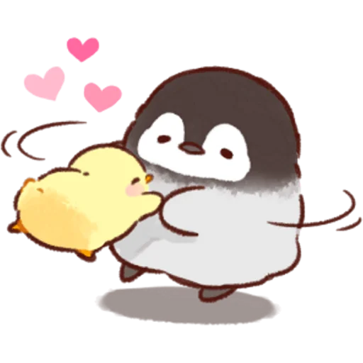 Стікер Telegram «Soft and Cute Chicks Love» 😍