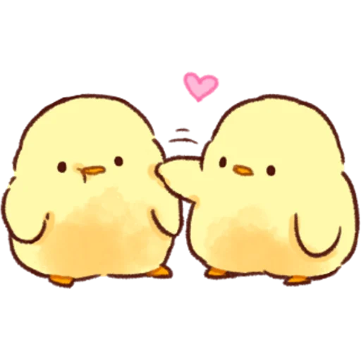 Стікер Telegram «Soft and Cute Chicks Love» 😙
