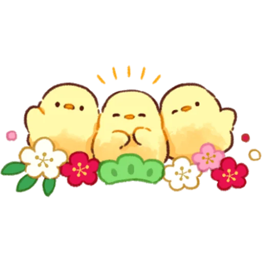 Telegram stiker «Soft and Cute Chicks Winter» 🌺