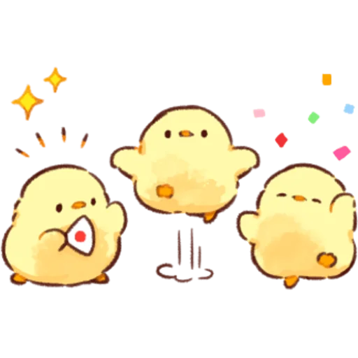 Soft and Cute Chicks Winter  emoji 🎊