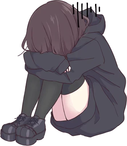 Аниме грусть | Anime sadness stiker 😞