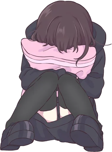 Аниме грусть | Anime sadness stiker 😣