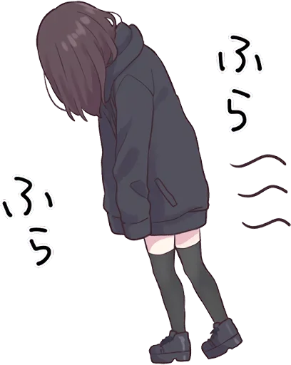 Аниме грусть | Anime sadness stiker 😔