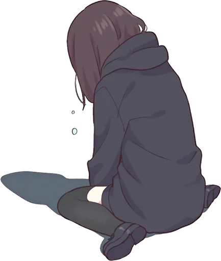 Стікер Аниме грусть | Anime sadness 😢