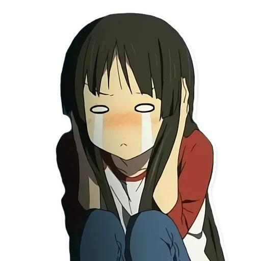 Telegram Sticker «Аниме грусть | Anime sadness» 😭
