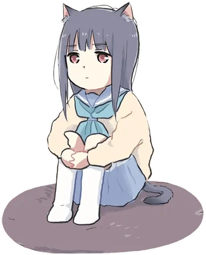 Аниме грусть | Anime sadness sticker 😶
