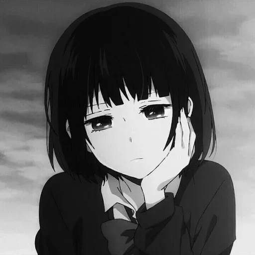 Стикер Аниме грусть | Anime sadness 🤔