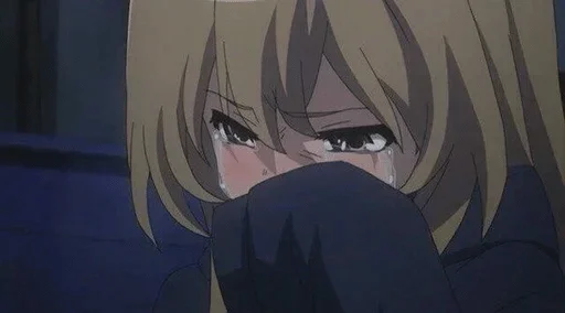 Стикер Аниме грусть | Anime sadness 😭