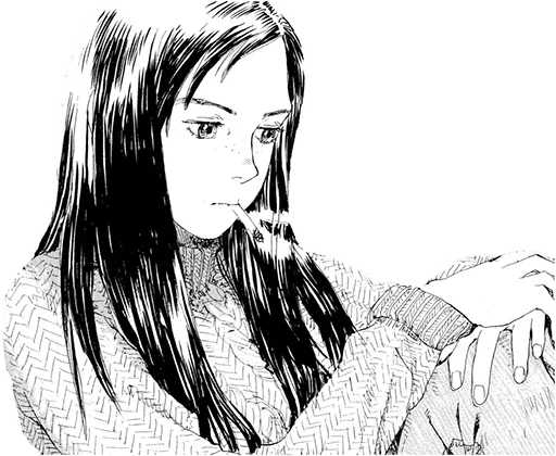 Стікер Аниме грусть | Anime sadness 😐