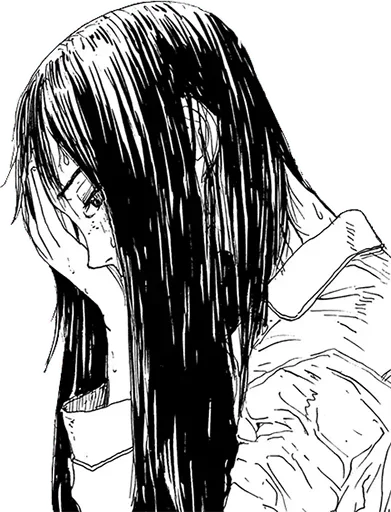 Стикер Аниме грусть | Anime sadness 😥