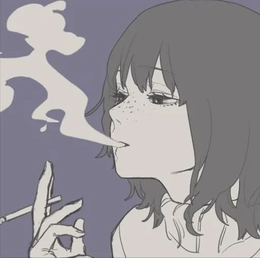 Стікер Аниме грусть | Anime sadness 🚬