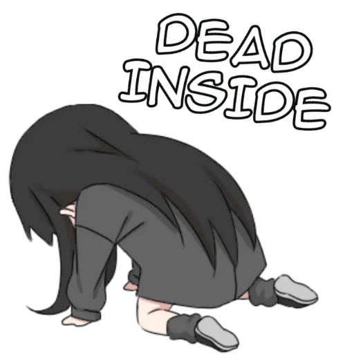 Стикер Аниме грусть | Anime sadness 😐