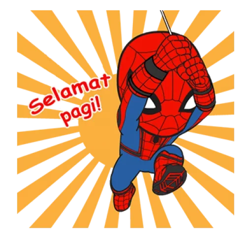 Telegram Sticker «spiderman» 😴