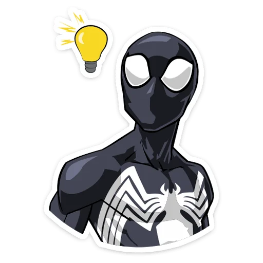 Telegram Sticker «Человек-Паук. Костюм Симбиот» ☝️