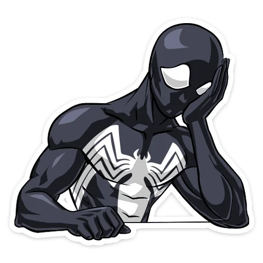 Telegram Sticker «Человек-Паук. Костюм Симбиот» 😩
