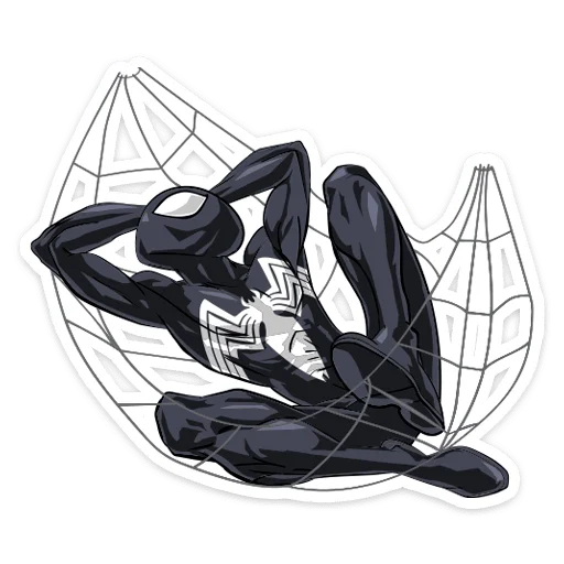Telegram Sticker «Человек-Паук. Костюм Симбиот» 😴